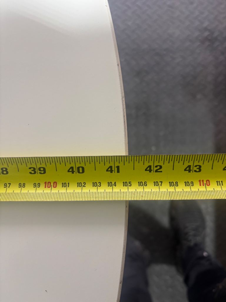 White Ikea round dining table