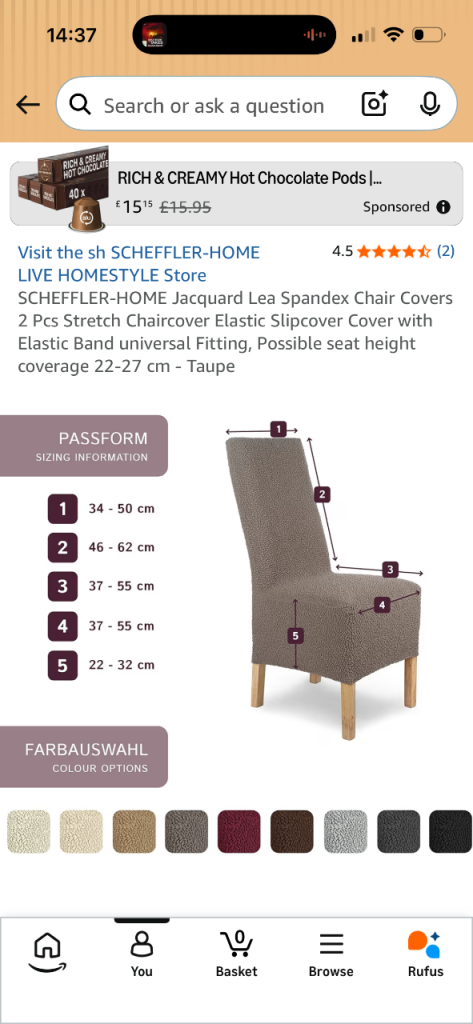 High back dining chair covers
