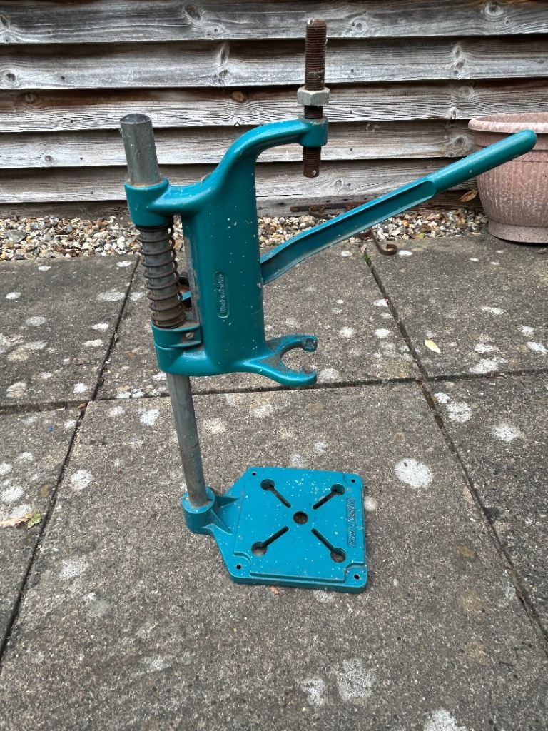 Vintage Black & Decker Drill Stand – Good Condition, Teal