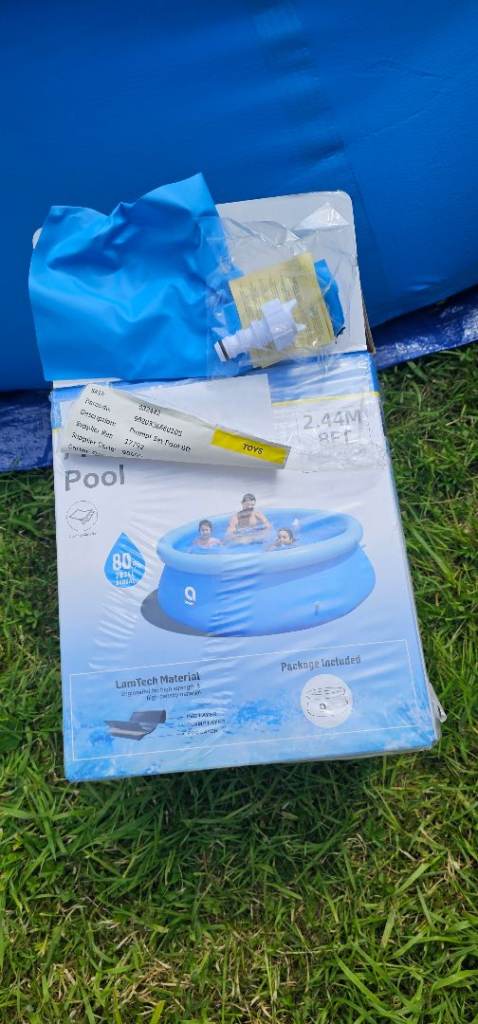Swimming pool and hula hoop sprinkler