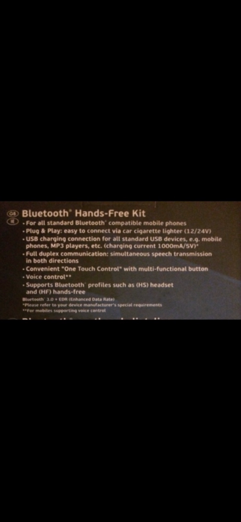 Bluetooth car hands free kit NEW boxed! Silver crest, 