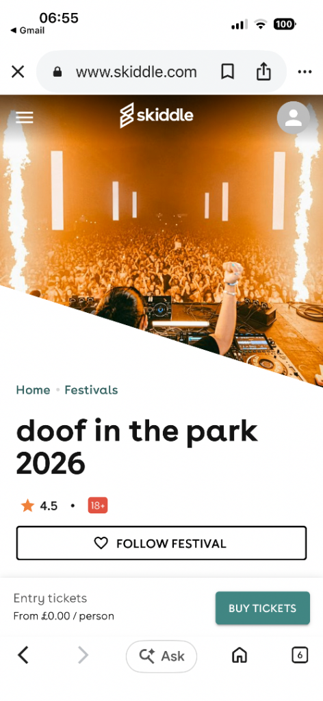 4 doof in the park tickets