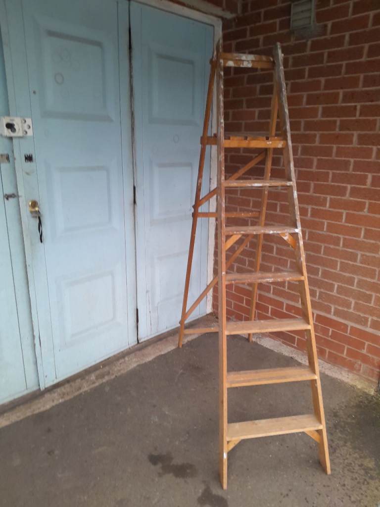 Wooden step ladders for shops decorating or displays