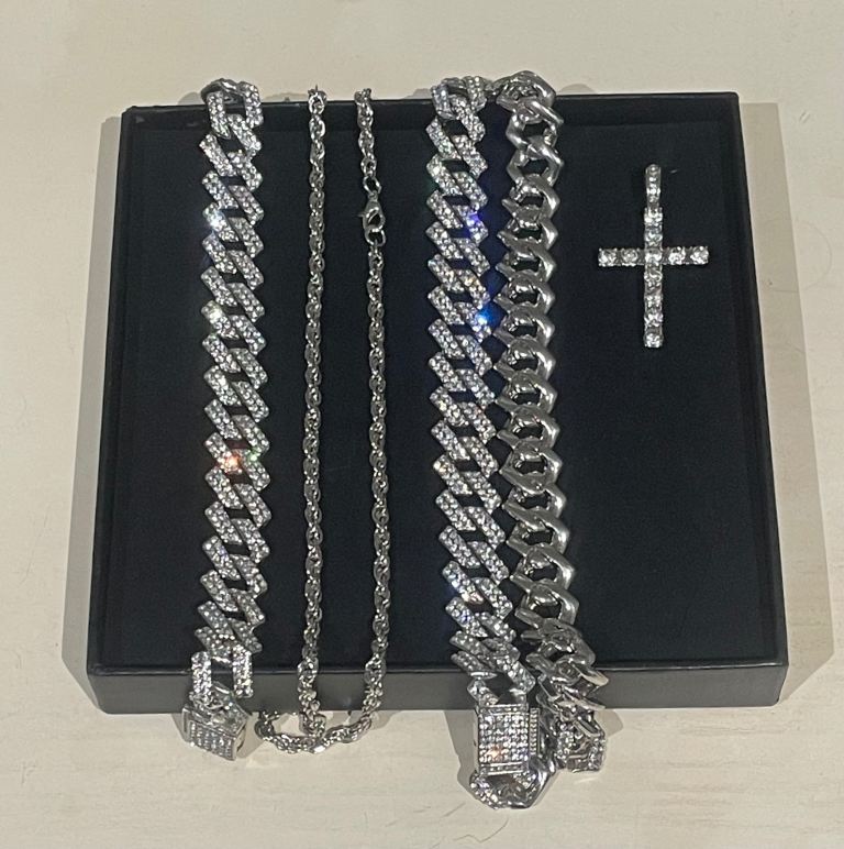 Men’s / Boys Jewellery Set - necklace chains, bracelet - BNIB