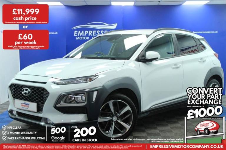 2019 69 HYUNDAI KONA 1.0 T-GDI PREMIUM SE SUV 5DR PETROL MANUAL EURO 6 (S/S) (12