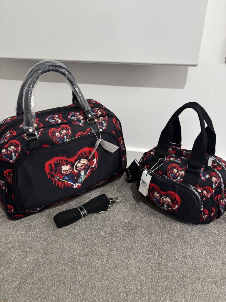 New Chucky & Tiffany Handbag Set – Black, Nylon