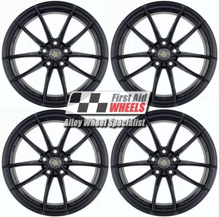 SET 4x 20'' EDELWEISS LT5 SATIN BLACK 5X114.3 9J ET27 FLOWFORMED NEW ALLOY WHEELS