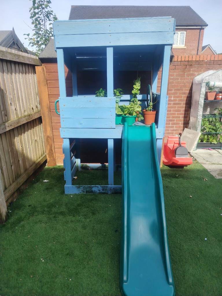 Look out tower playhouse with slide