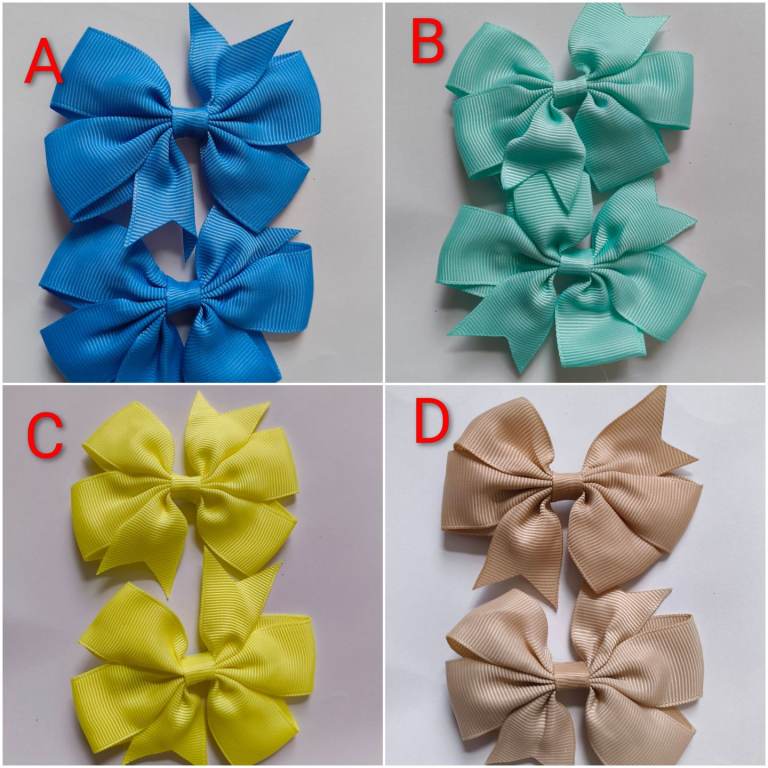 3" bow hair clip for girls , alligator clip