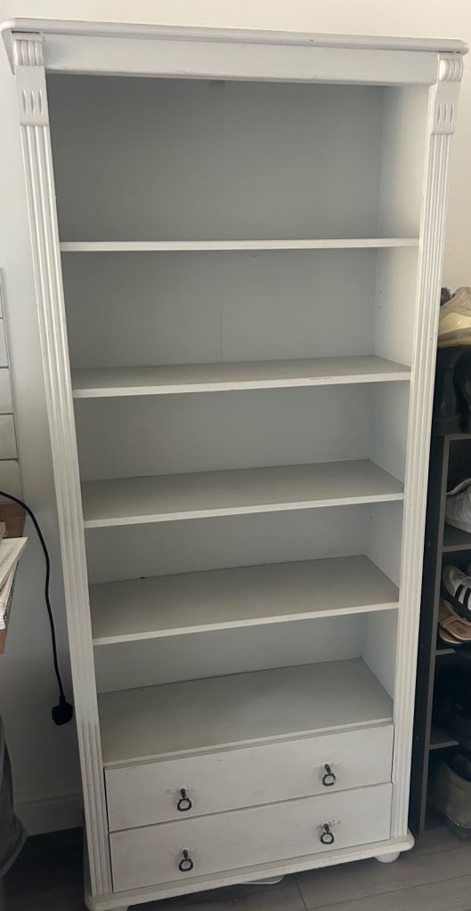 Shabby chic wood shelving unit, bookcase, dresser