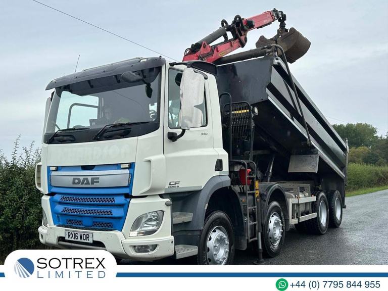 DAF TRUCKS CF440 8 X 4 Tipper with Grab - Low Mileage & Euro 6