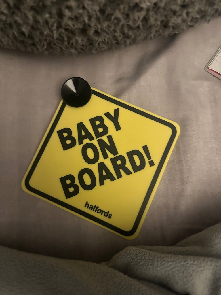 Baby on board sign 