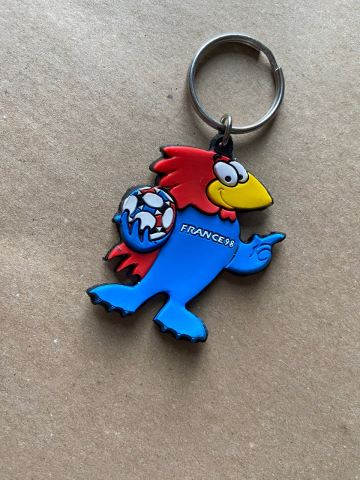 Vintage France 98 World Cup Footix mascot Keyring. | in