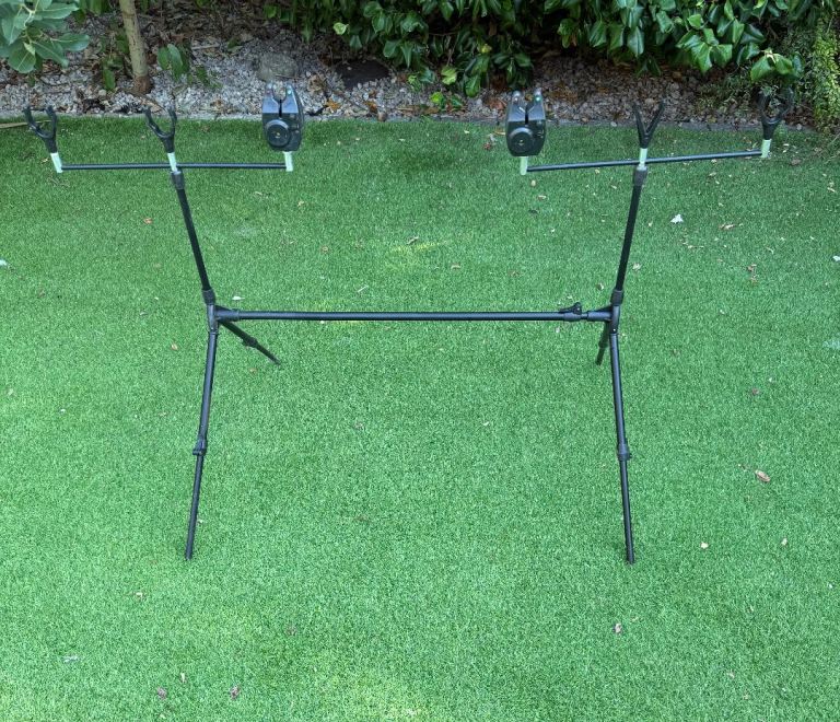 Rod Pod Fishing Stand with Bite Alarms and Carry Bag