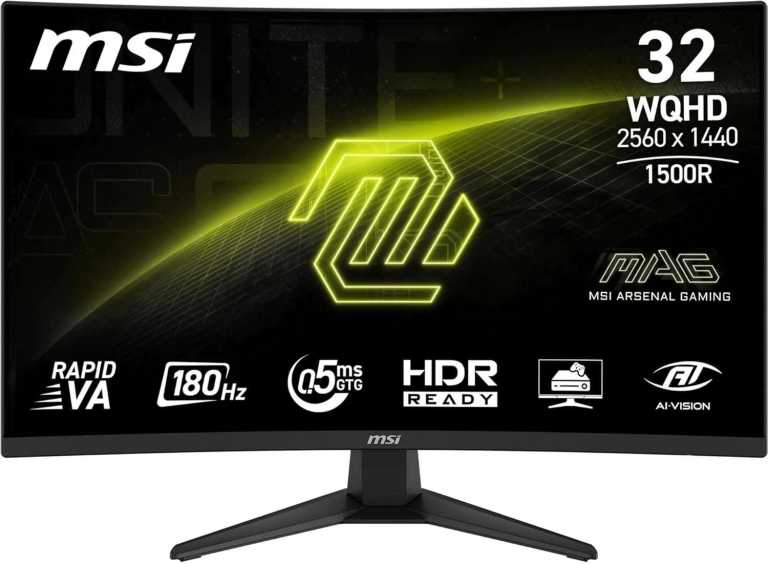 MSI 32WQHD Mag (321CQF E1B) curved gaming monitor