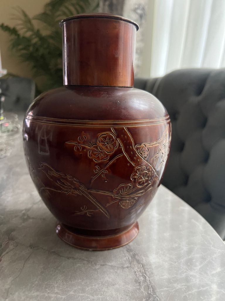 Vintage Chinese Metal Tea Tin