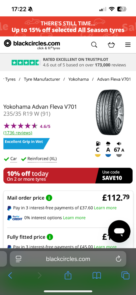 235 35 19 brand new tyres