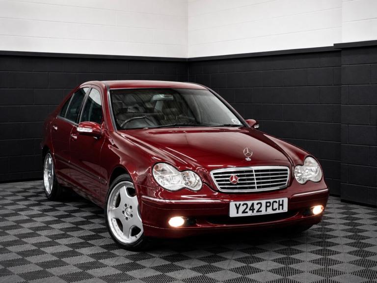2001 Y MERCEDES BENZ C200 KOMPRESSOR ELEGANCE 2.0 PETROL SALOON RED 163BHP