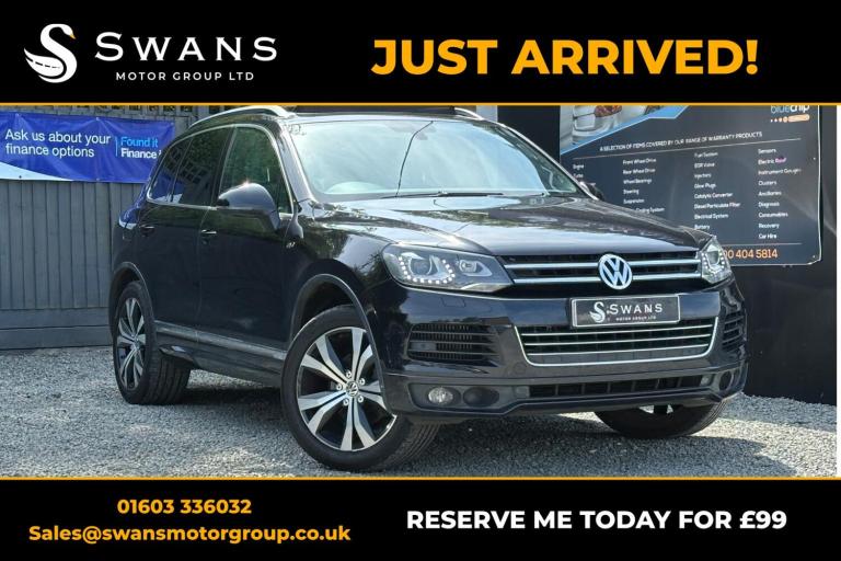 VOLKSWAGEN TOUAREG 3.0 TDI V6 BlueMotion Tech R-Line Black Auto Diesel 2014 Blac