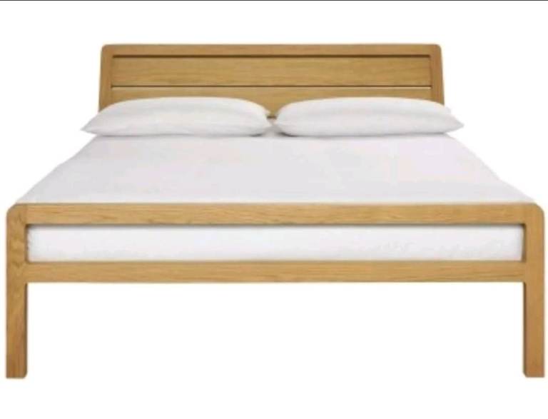 Habitat Radius Solid Oak UK Double Bed Frame Original Habitat 