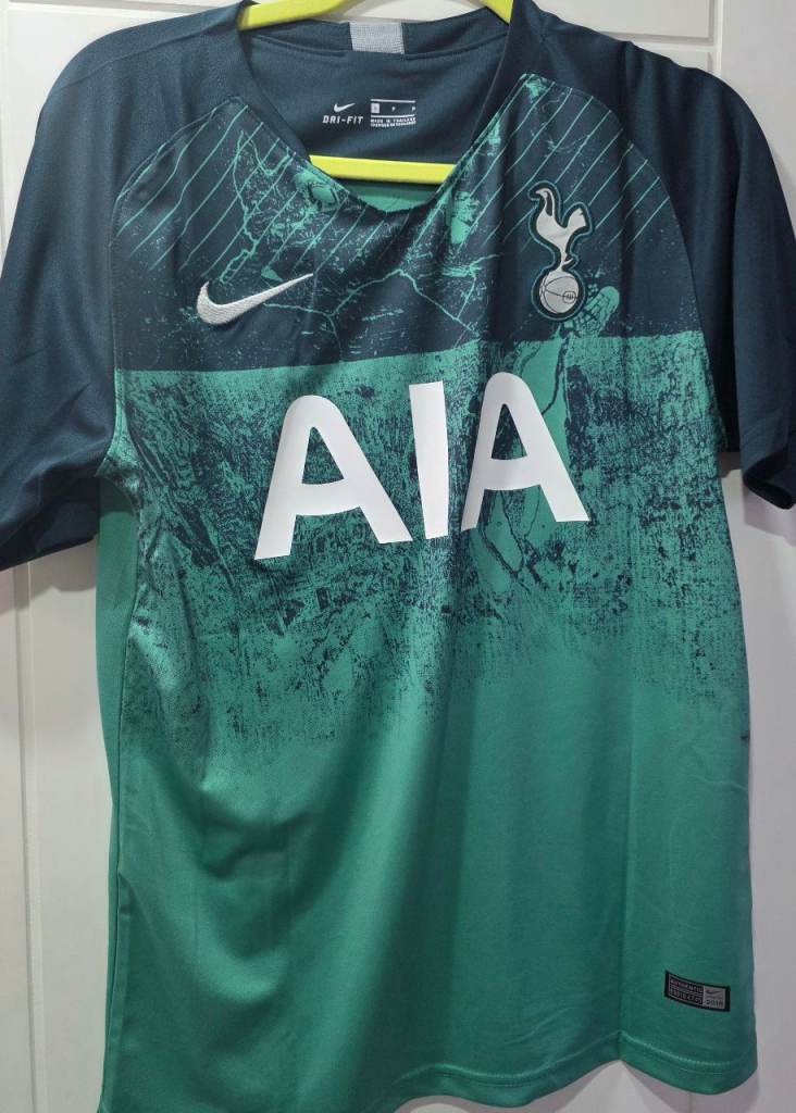 Football third kit with green and dark blue  Size S 