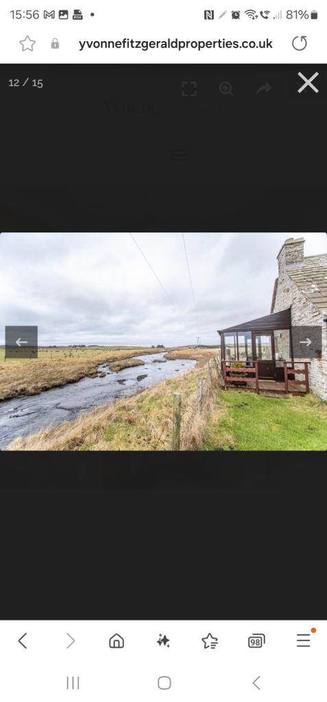 Two bedroom cottage in half acre on the Forss Riverbank. 2 bedroom. 