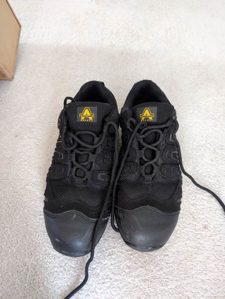 Black steel toe Trainers - Work Shoes, Good Condition