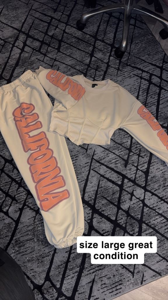 Women's California Loungewear Set - Beige, Size Large