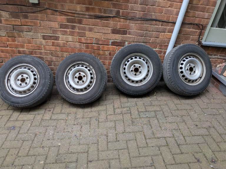 Set of 4 wheels and tyres, job lot. 