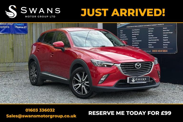 MAZDA CX-3 1.5 SKYACTIV-D Sport Nav Red Manual Diesel 2016