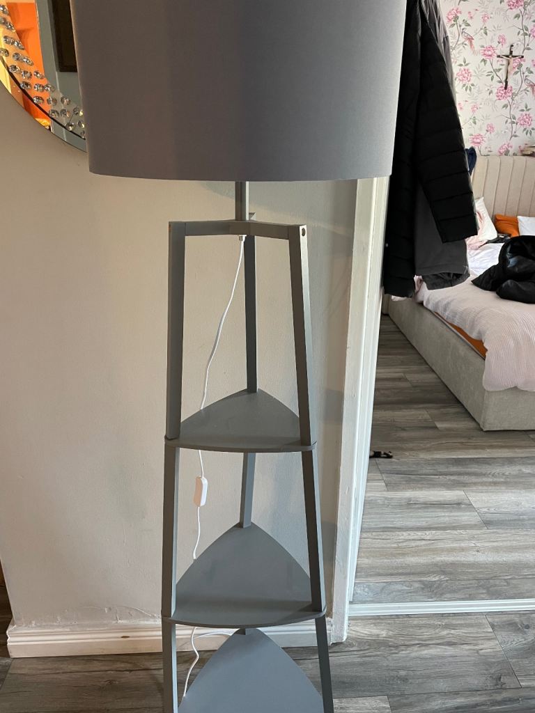 Grey floor lamp