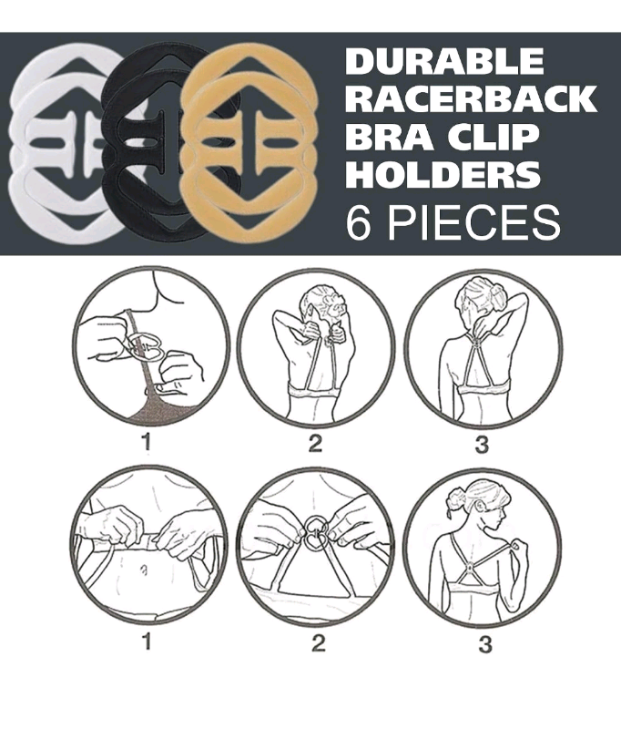 Bnip Fasionato Bra Strap Clips - Non-Slip Holders Racerback Bra Clip