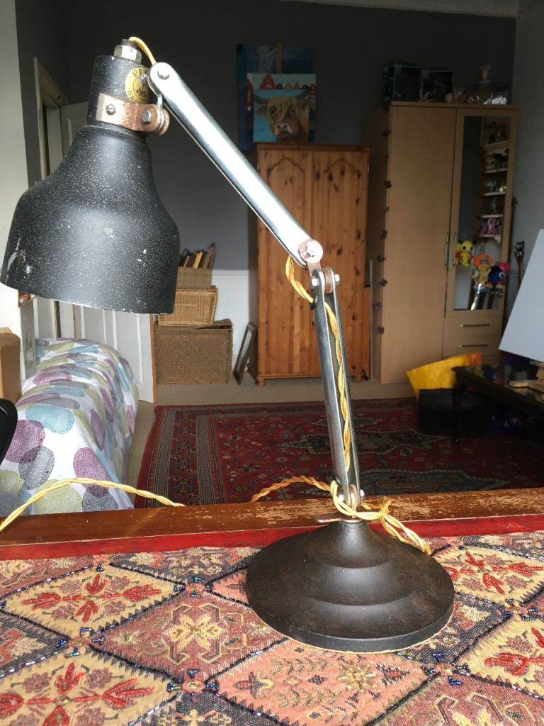 Vintage PIFCO Articulated Anglepoise Desk Lamp – Mid-Century Industrial Design