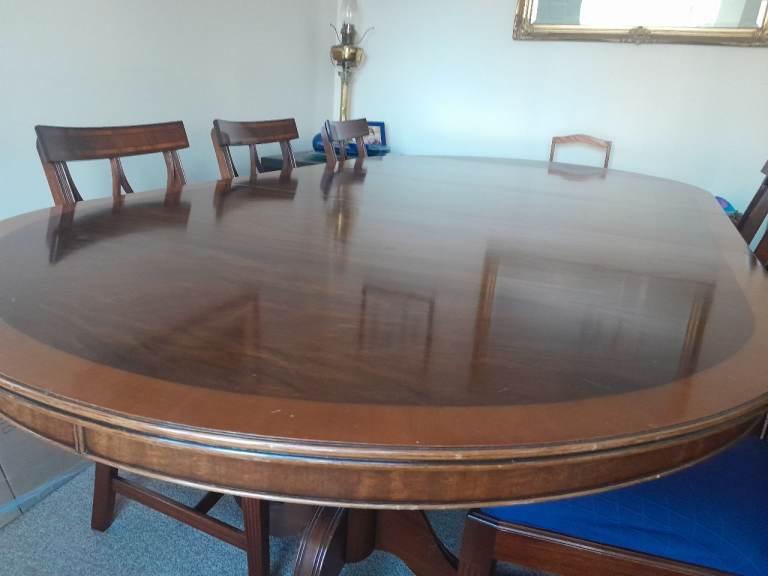 Shadow Mahogany table, chairs, carvers and sideboard