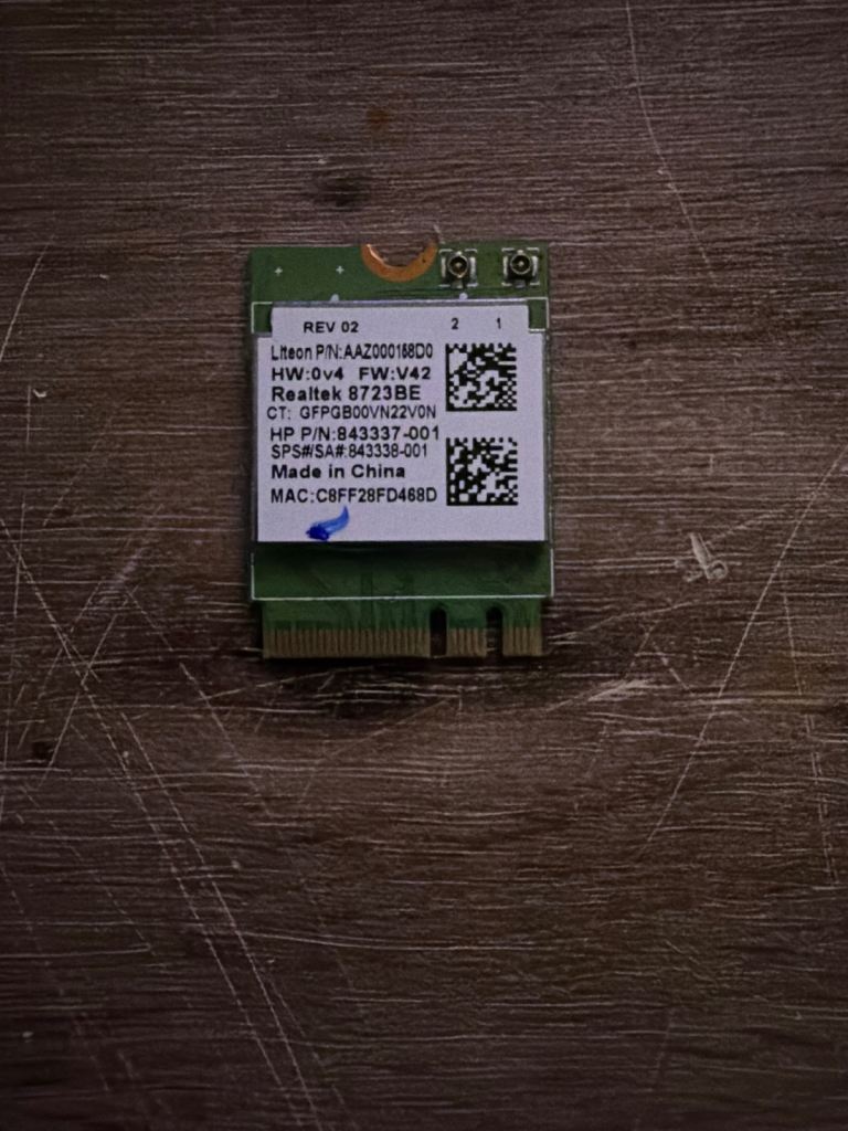 Realtek 8723BE Wireless Card HP P/N 843337-001