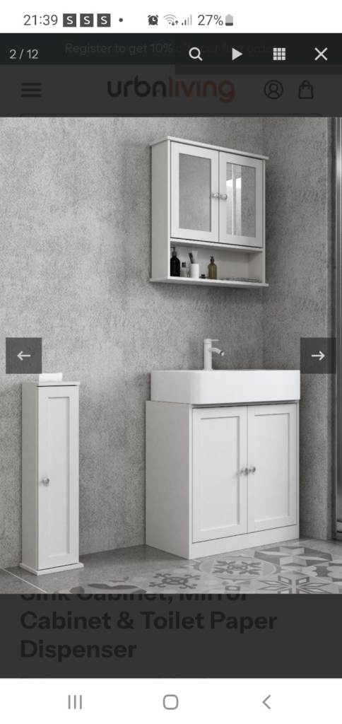 New boxed 3peice bathroom furniture 