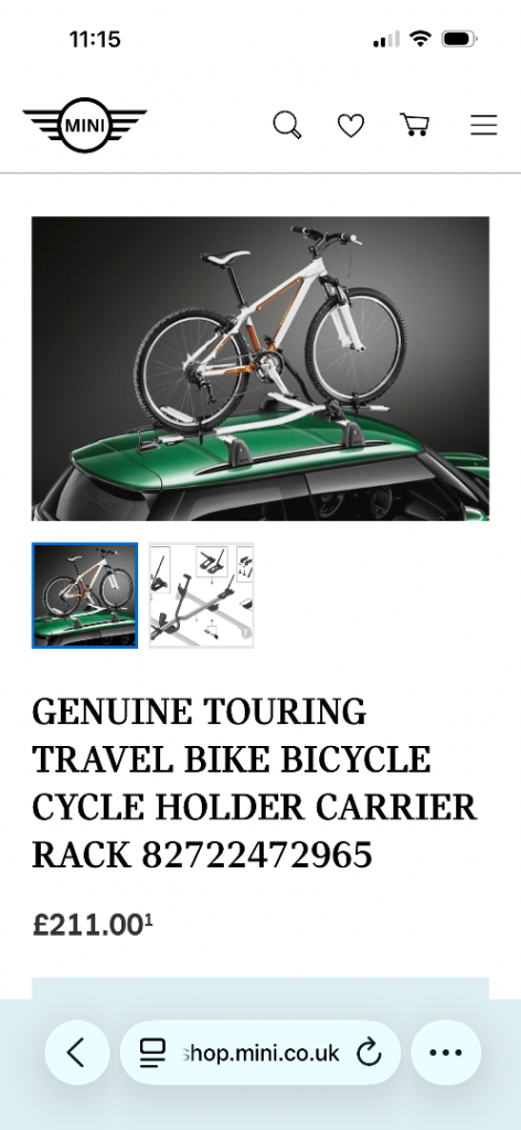 Mini Touring Rails and Cycle Holder Carrier