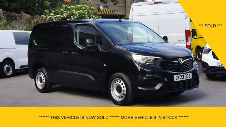 2023 Vauxhall Combo 2300 PRIME L2 LWB IN BLACK,ONLY 38.000 MILES,SAT NAV,AIR CONDITIONING,PARKI P...