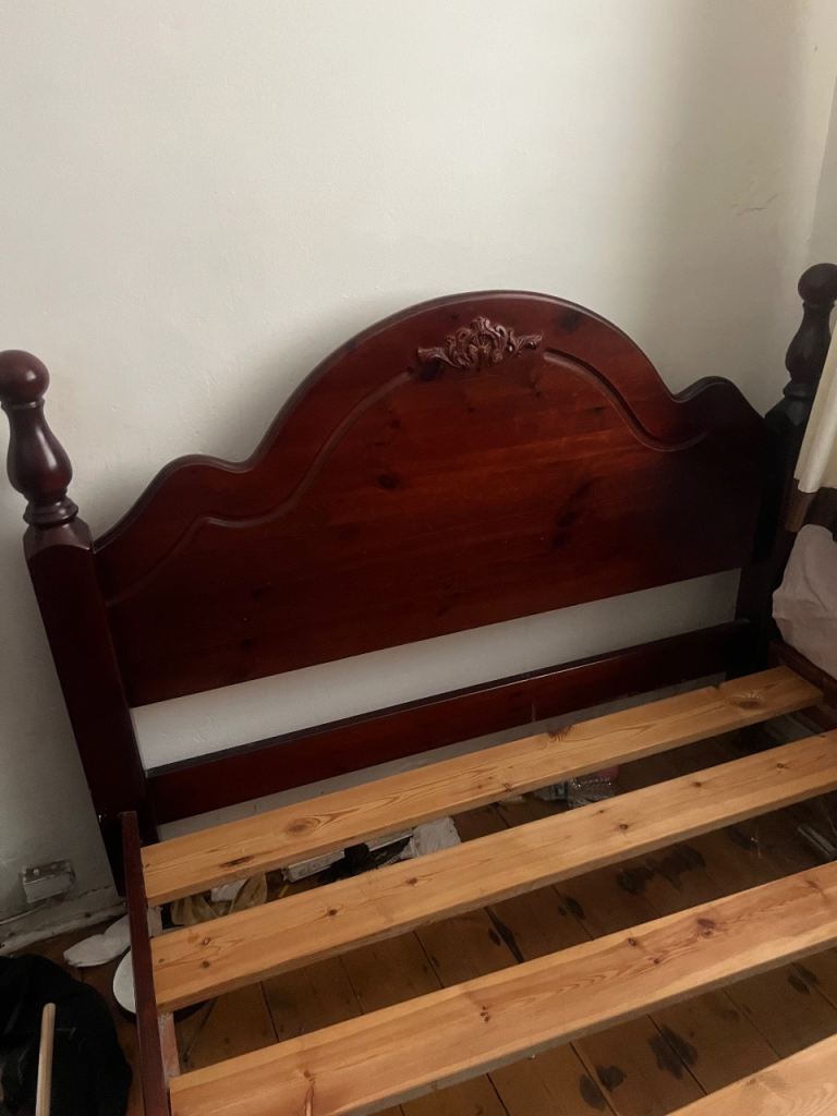 Wooden Double Bed Frame - Good Condition
