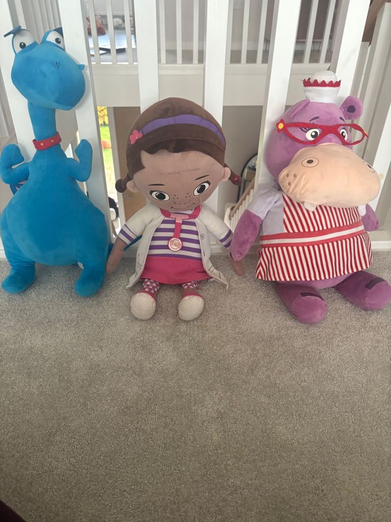 Disney Doc McStuffins set of 3 large plush toys 