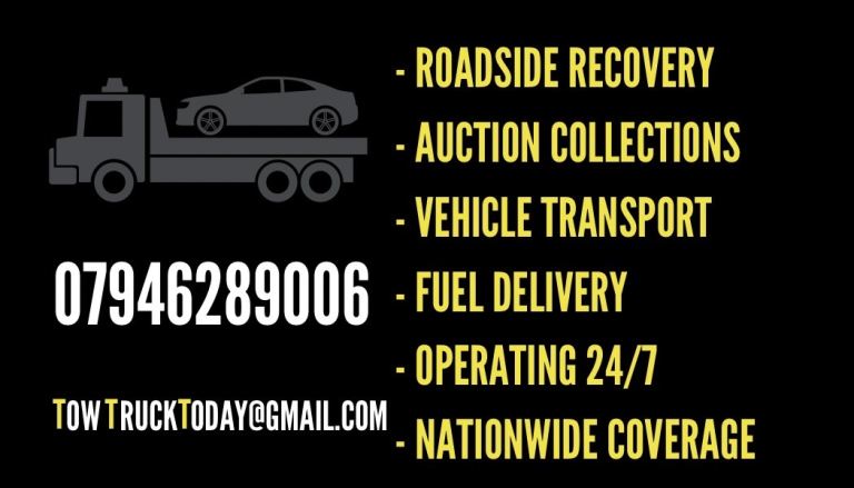 Tow truck available 24/7 