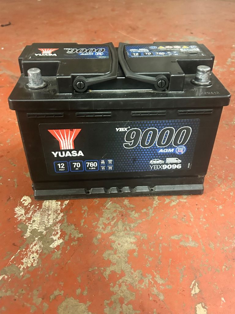Yuasa YBX9000 AGM Car Battery – High Performance Start-Stop Battery (12V)