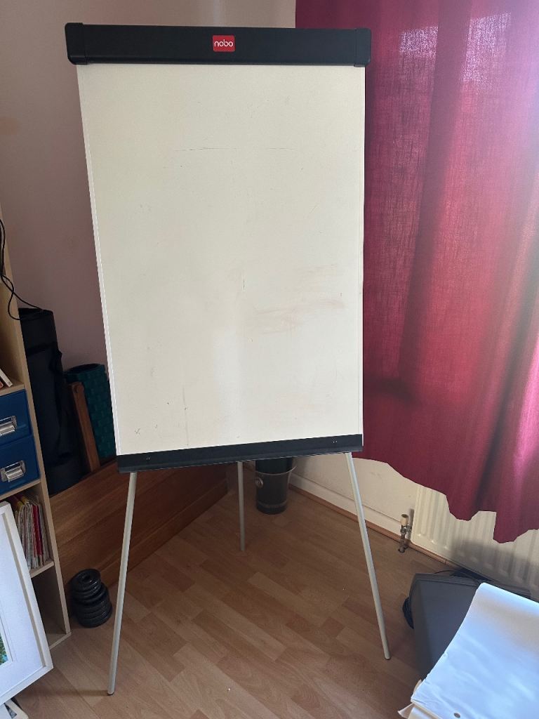 Flipchart and magnetic whiteboard easel