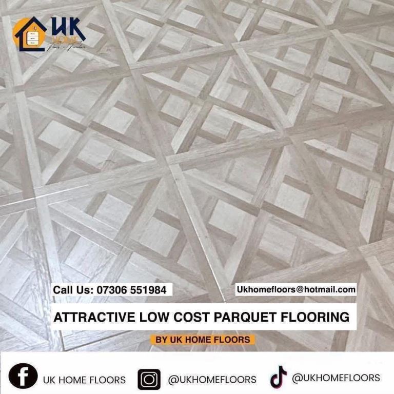 Low cost white parquet flooring 
