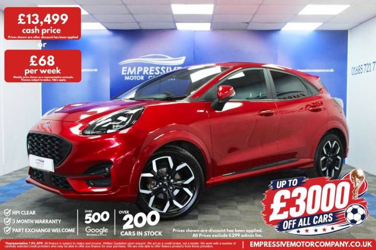 2021 21 FORD PUMA 1.0T ECOBOOST MHEV ST-LINE X SUV 5DR PETROL MANUAL EURO 6 (S/S