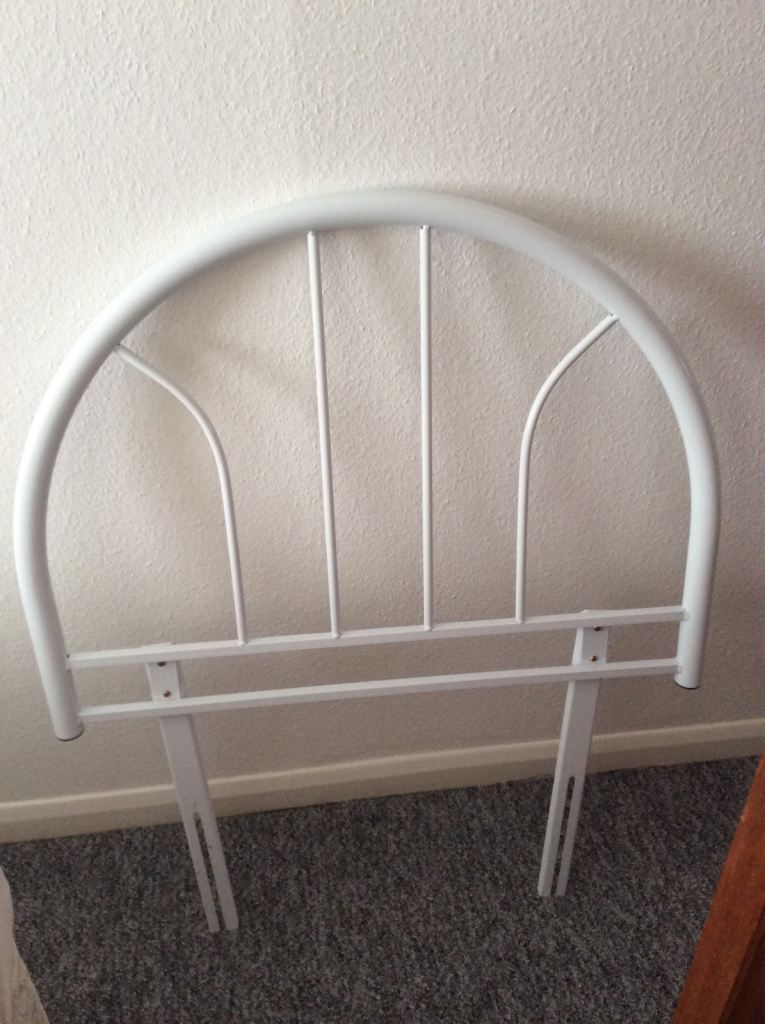 Single white headboard