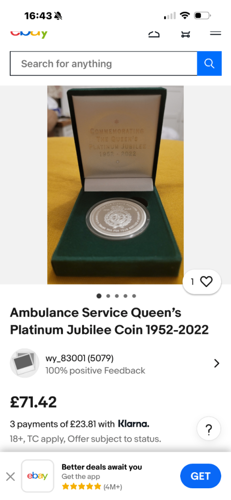 Queen’s jubilee coin REDUCED 