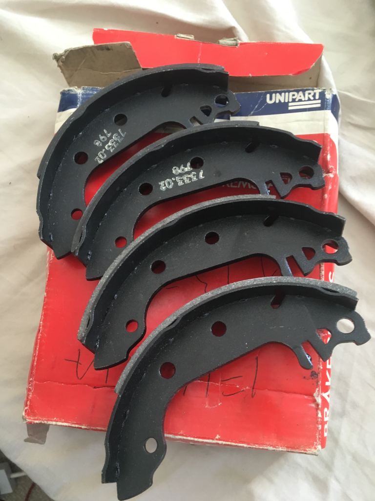Ford Fiesta brake shoes.