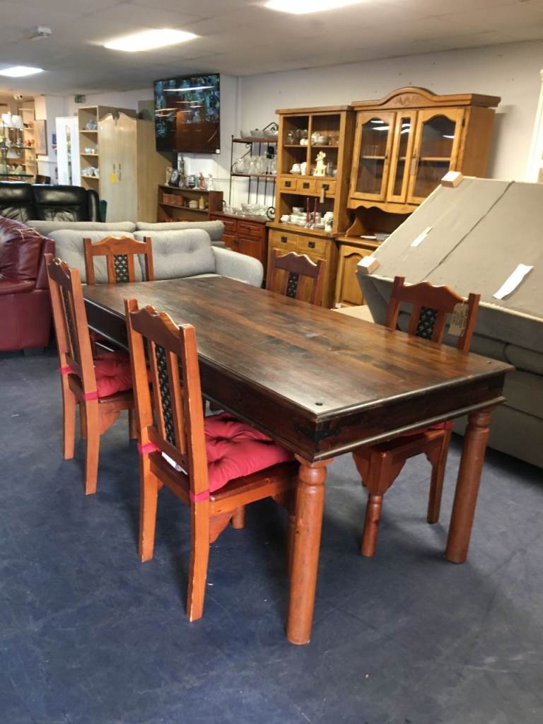Rustic Dining Table & 5 Chairs Set TCL Reuse 107198