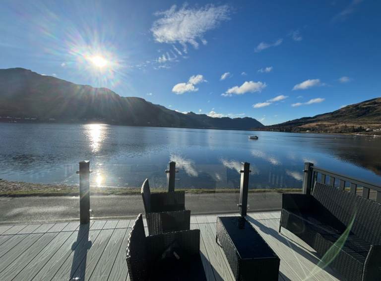 Static Caravan for Sale – Drimsynie Holiday Village (decking, first row, Loch Goil direct view)